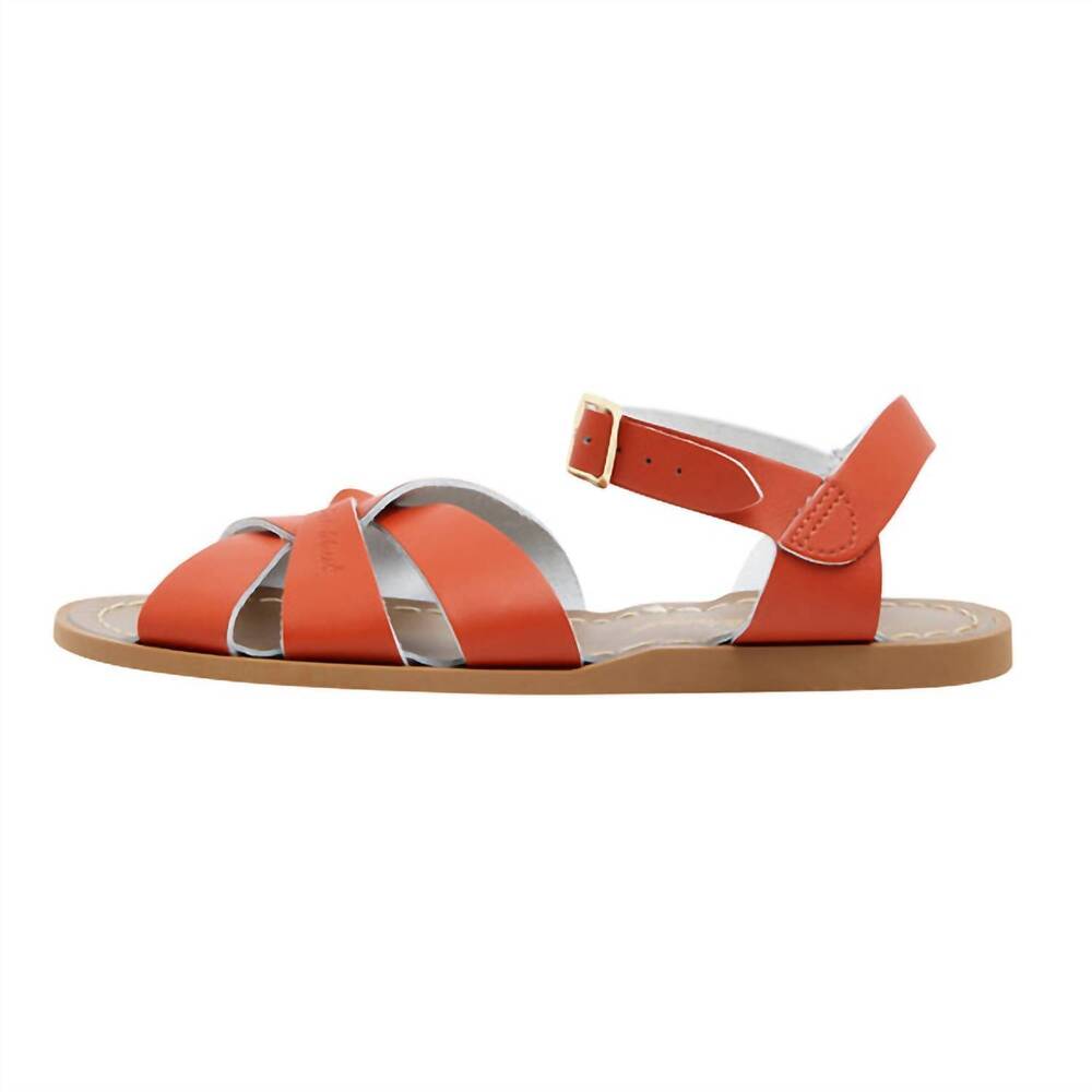 NEW SALT WATER SANDALS women's original handstitched sandal in paprika